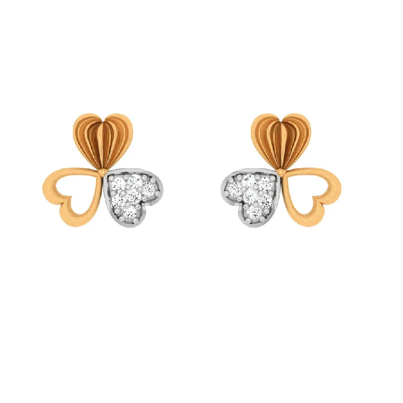 Women’s luxury gold earrings-18KT Gold And Diamond Earrings For Women That Suits You For Everyday