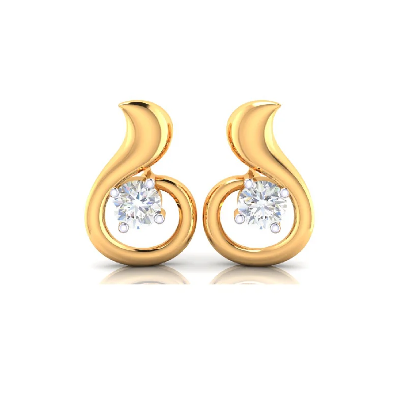 Women’s drop earrings-Classic Designer 18k Gold And Diamond Earrings