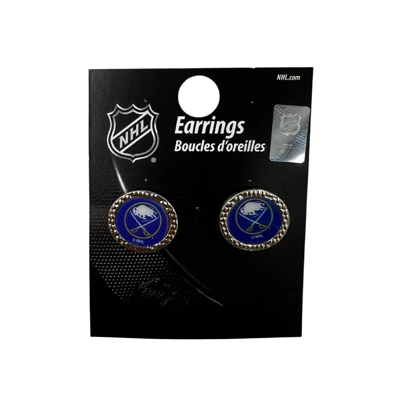 Women’s ethnic earrings-Buffalo Sabres Royal & Gold Stud Earrings