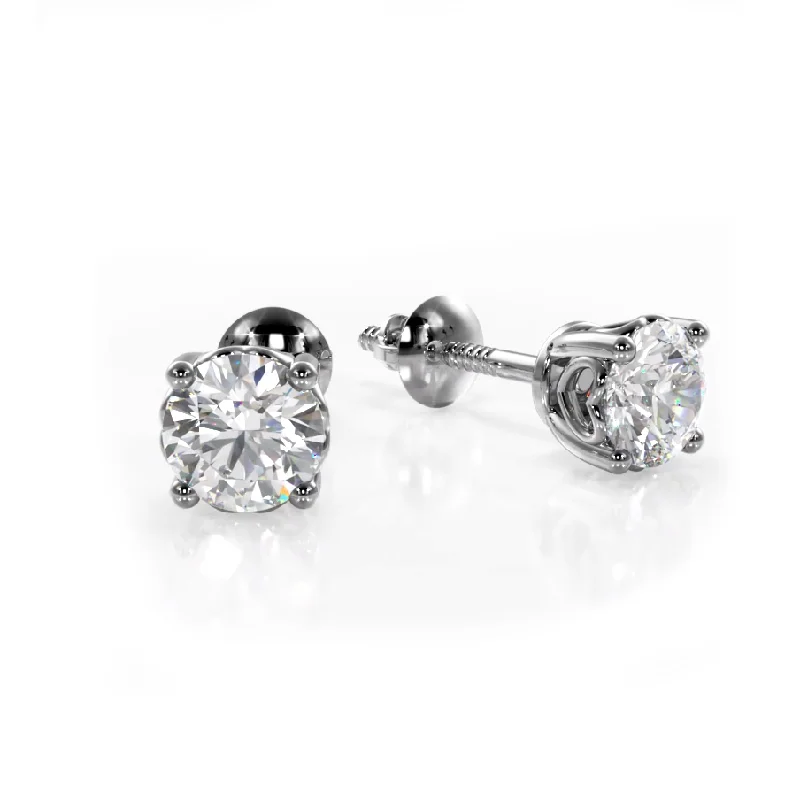 Women’s gold stud earrings-Dearest Sweetheart Diamond Stud Earrings