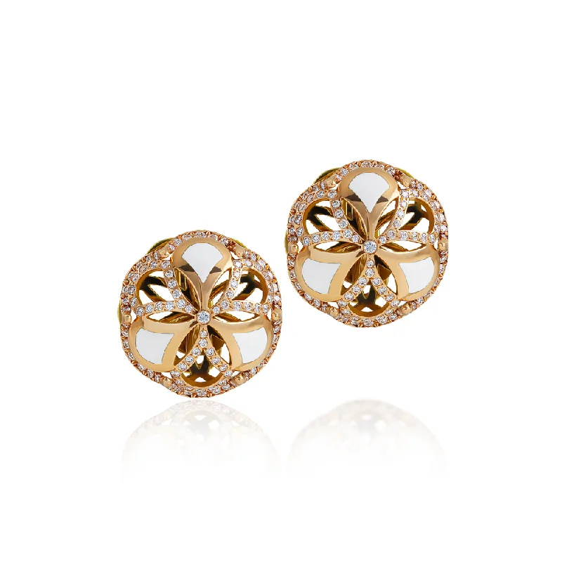 Women’s gold stud earrings-Jado Aura