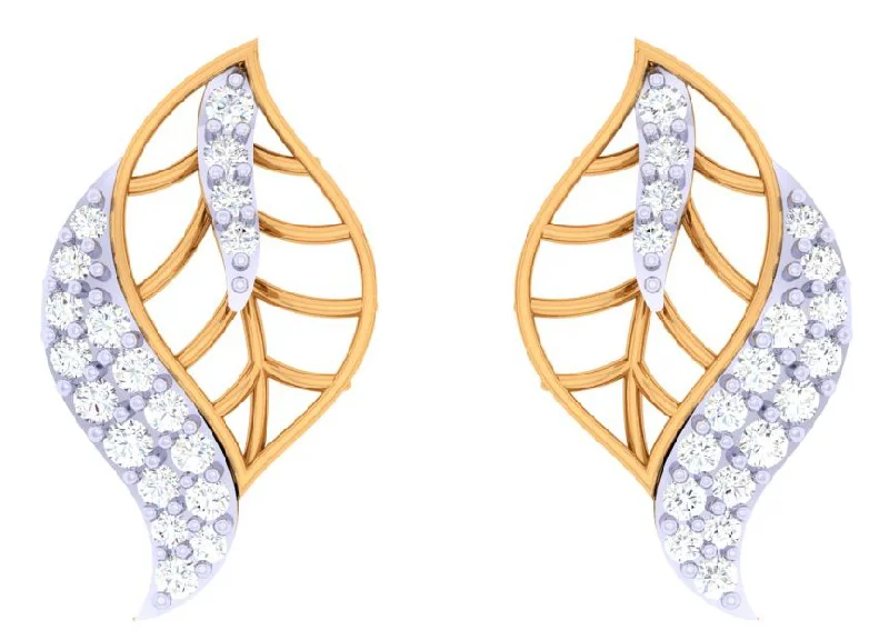 Women’s gold stud earrings-Designer Diamond Earrings With Gold Curated For You