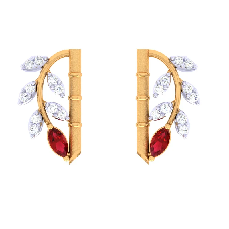 Women’s crystal drop earrings-Flawless Flora Diamond Earrings