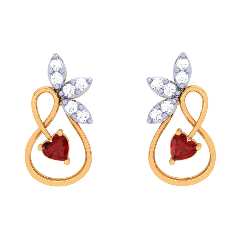 Women’s clip-on earrings-Glaring Glow Diamond Earrings