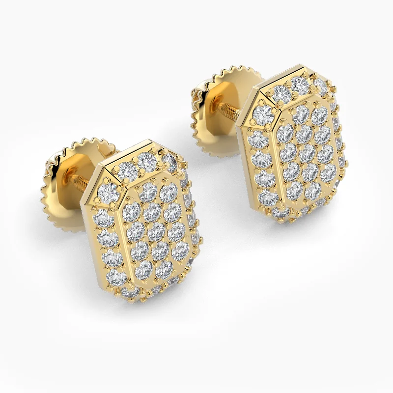 Women’s elegant earrings-Emerald Shaped AMoré Pavé Earrings With 0.45 ct. Diamonds