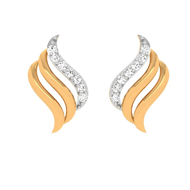 Women’s silver stud earrings-18KT Gold And Diamond Earrings That Steal Your Attention Instantly