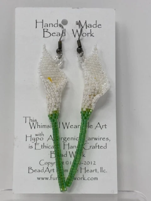 Women’s gemstone earrings-Calla Lily Earrings