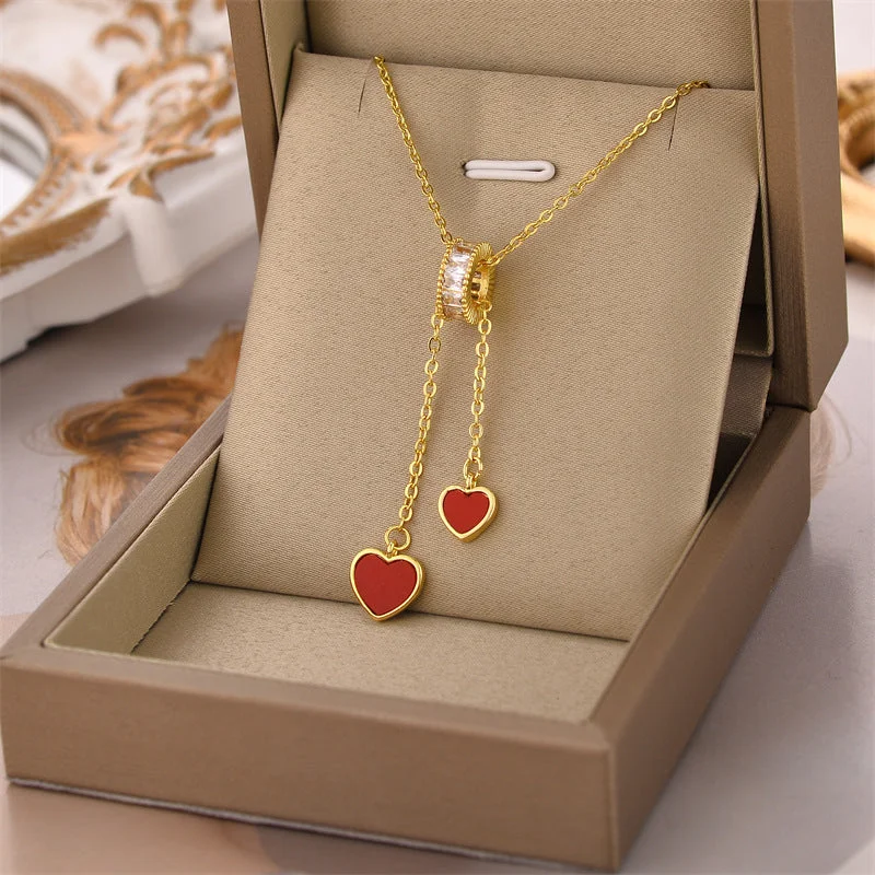 8968-Double Heart-Shaped & Red