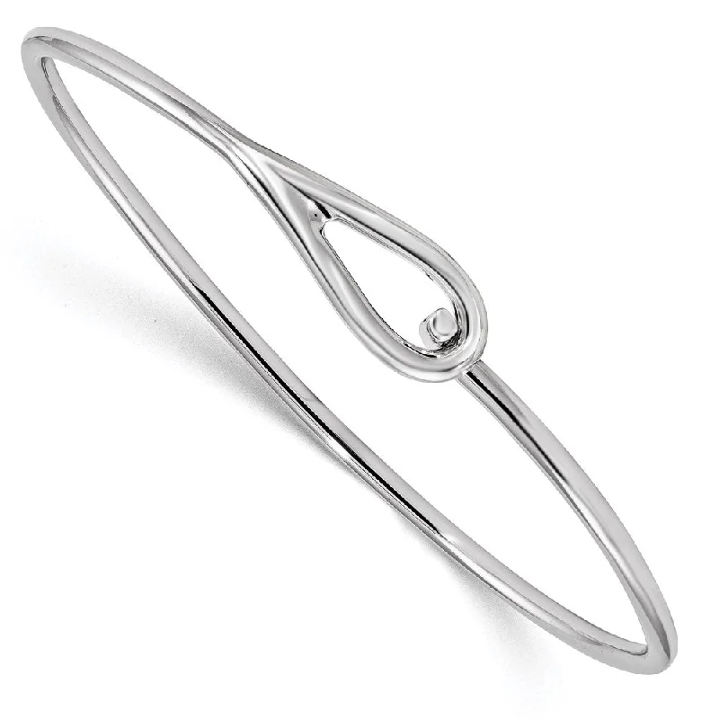 Women’s bangle set-Sterling Silver Rhodium-plated Polished Bangle-WBC-QB1141