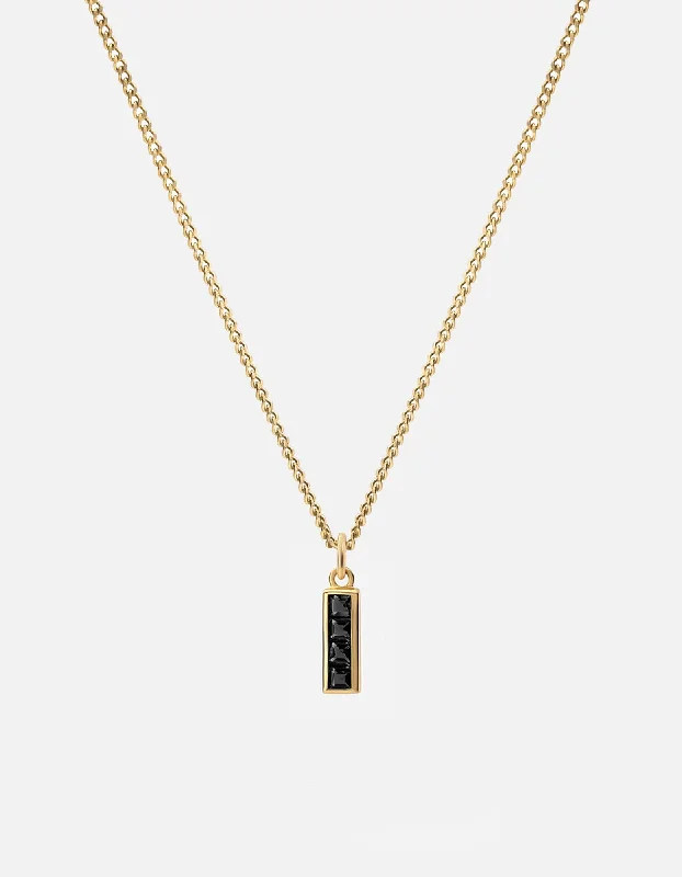 Women’s simple diamond necklace-Totem Spinels Necklace, Gold Vermeil