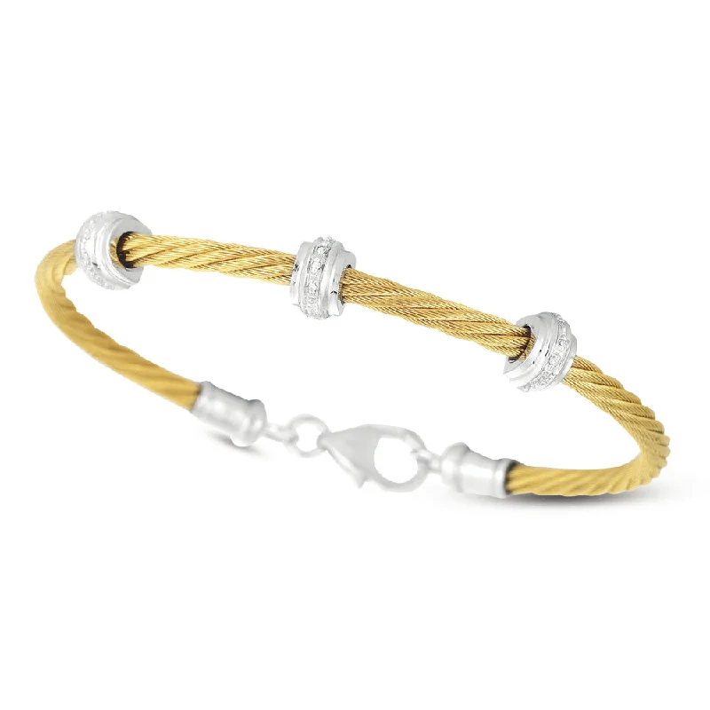 Women’s exclusive bracelet-Diamond Cable Bangle