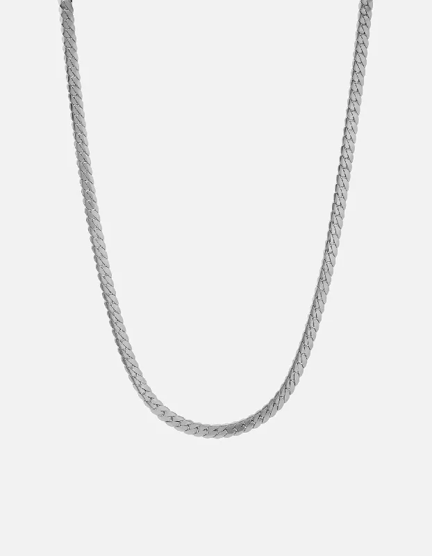 Women’s wedding necklace-Metta Chain Necklace, Sterling Silver