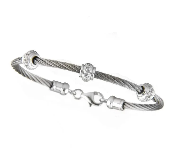 Women’s elegant bangle-Diamond Cable Bangle