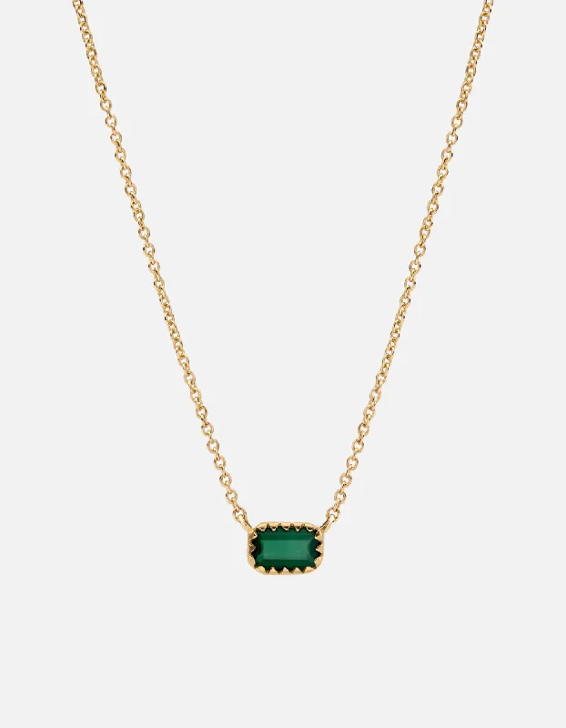 Women’s diamond pendant necklace-Inari Chalcedony Necklace, 14k Gold