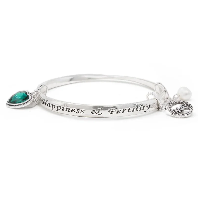 Women’s gold bracelet-Birthstone Bangle May