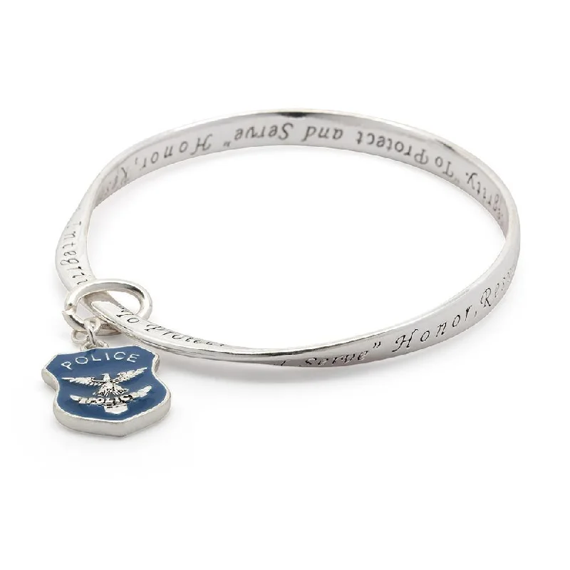 Women’s double bracelet set-Inspirational Twisted Bangle Police