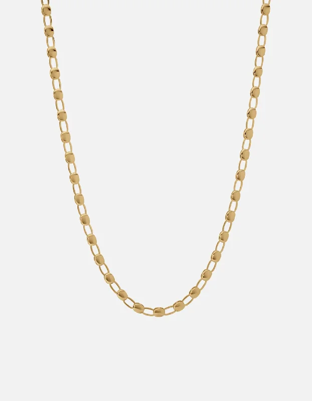 Women’s infinity pendant necklace-Ward Chain Necklace, Gold Vermeil