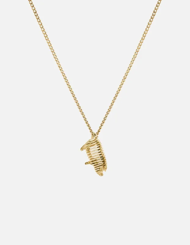 Women’s diamond necklace-The Little Piggy Pendant Necklace, Gold Vermeil