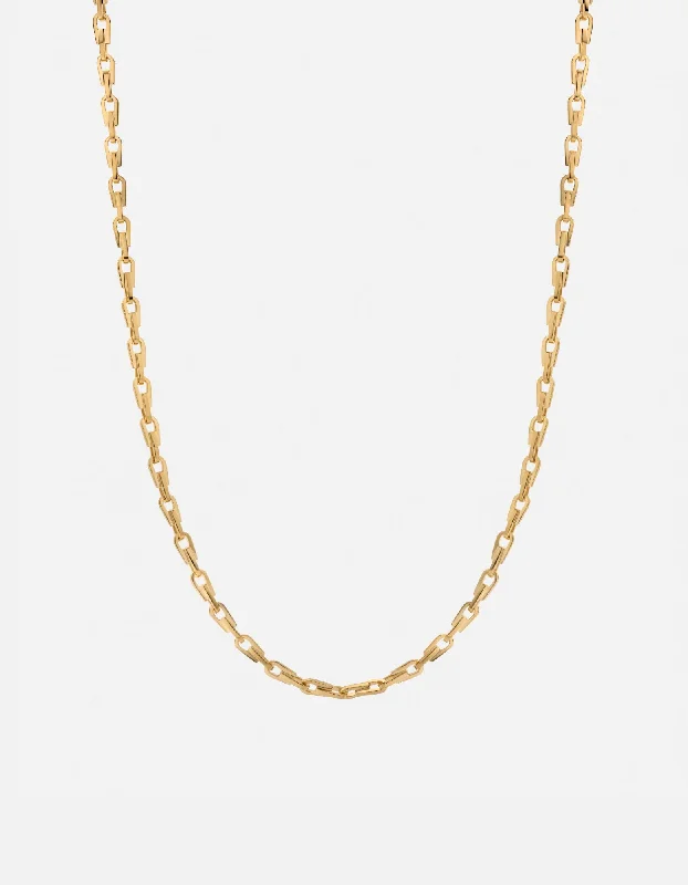 Women’s luxury gold necklace-Leon Necklace, Gold Vermeil