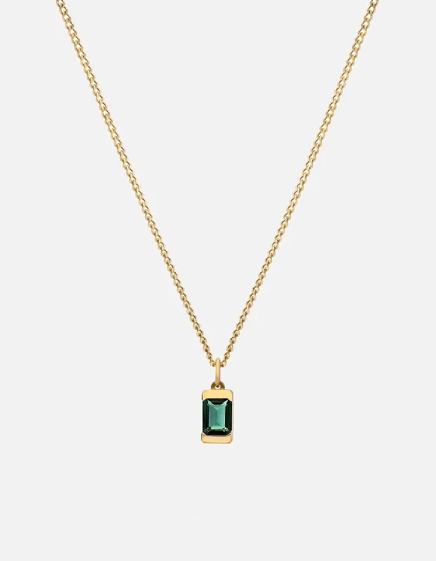 Women’s pendant necklace-Valor Quartz Necklace, 14k Gold