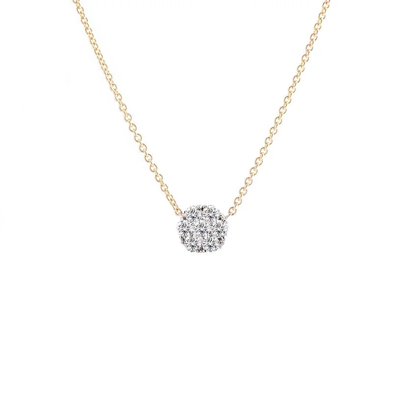 Women’s crystal necklace-Harmony Jewel Collection Diamond Necklace, 2ct Look