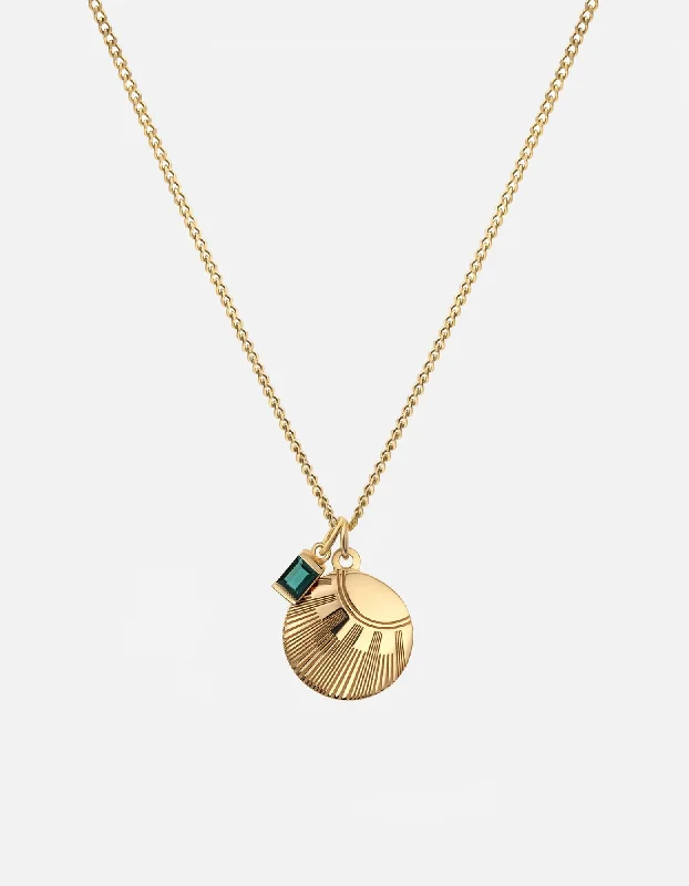 Women’s gold chain necklace-Meridian Quartz Necklace, Gold Vermeil