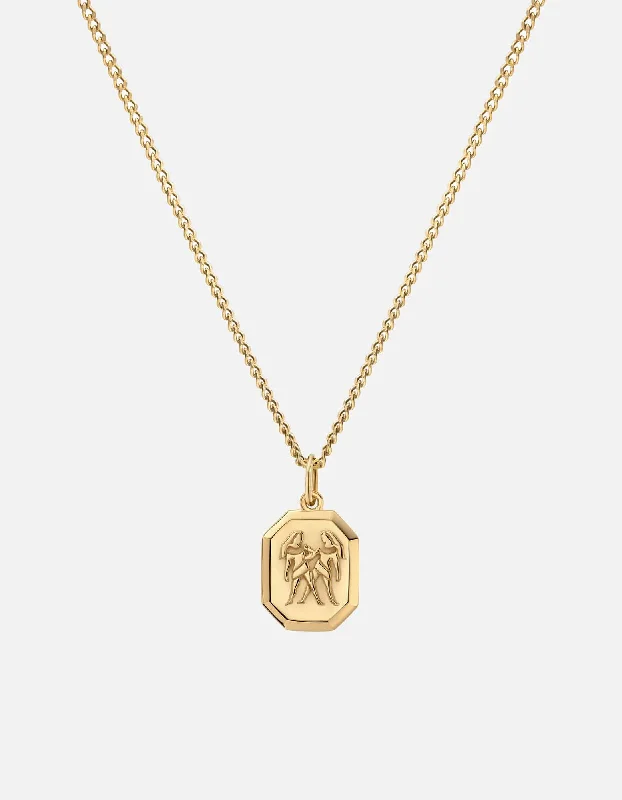 Women’s romantic necklace-Gemini Nyle Necklace, Gold Vermeil