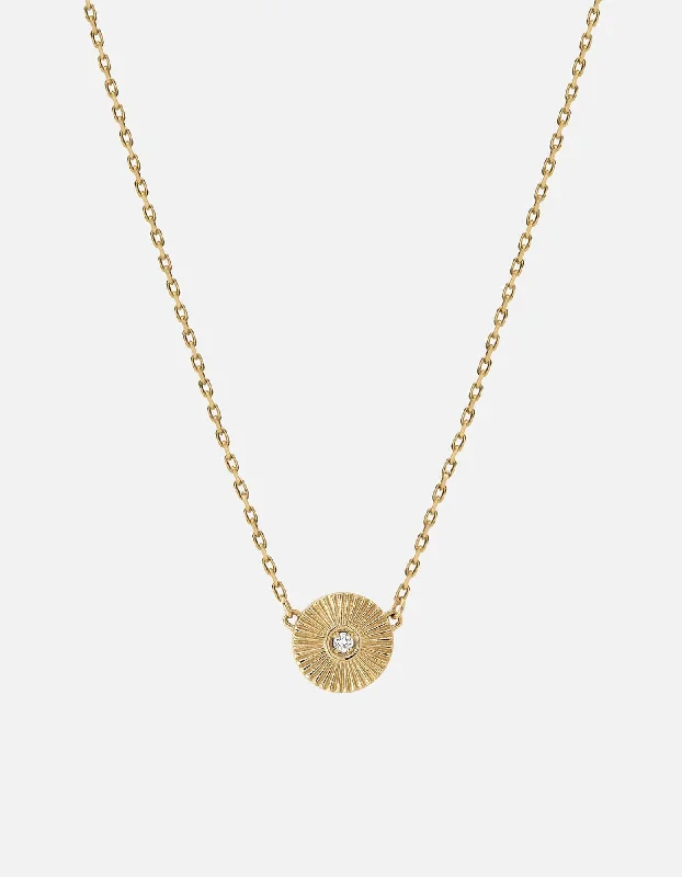 Women’s birthstone necklace-Rey Necklace, 14k Gold Pavé