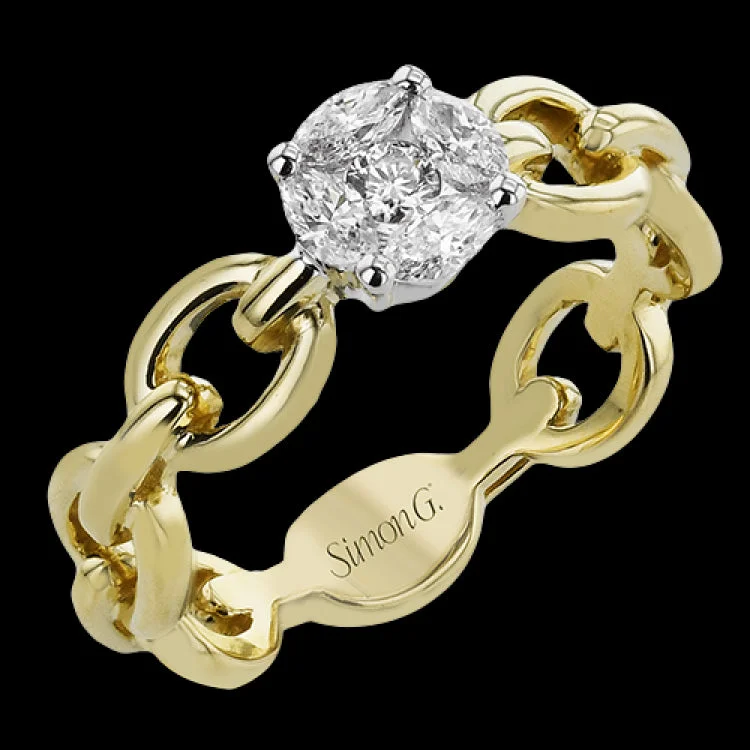 Women’s floral engagement rings-LR4812 ENGAGEMENT RING