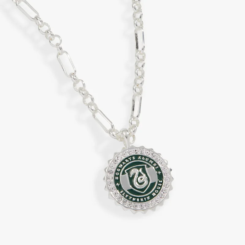 Women’s crystal chain necklace-Harry Potter™ Slytherin House Pendant Necklace, Adjustable