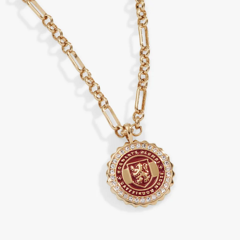 Women’s luxury pearl necklace-Harry Potter™ Gryffindor House Pendant Necklace, Adjustable