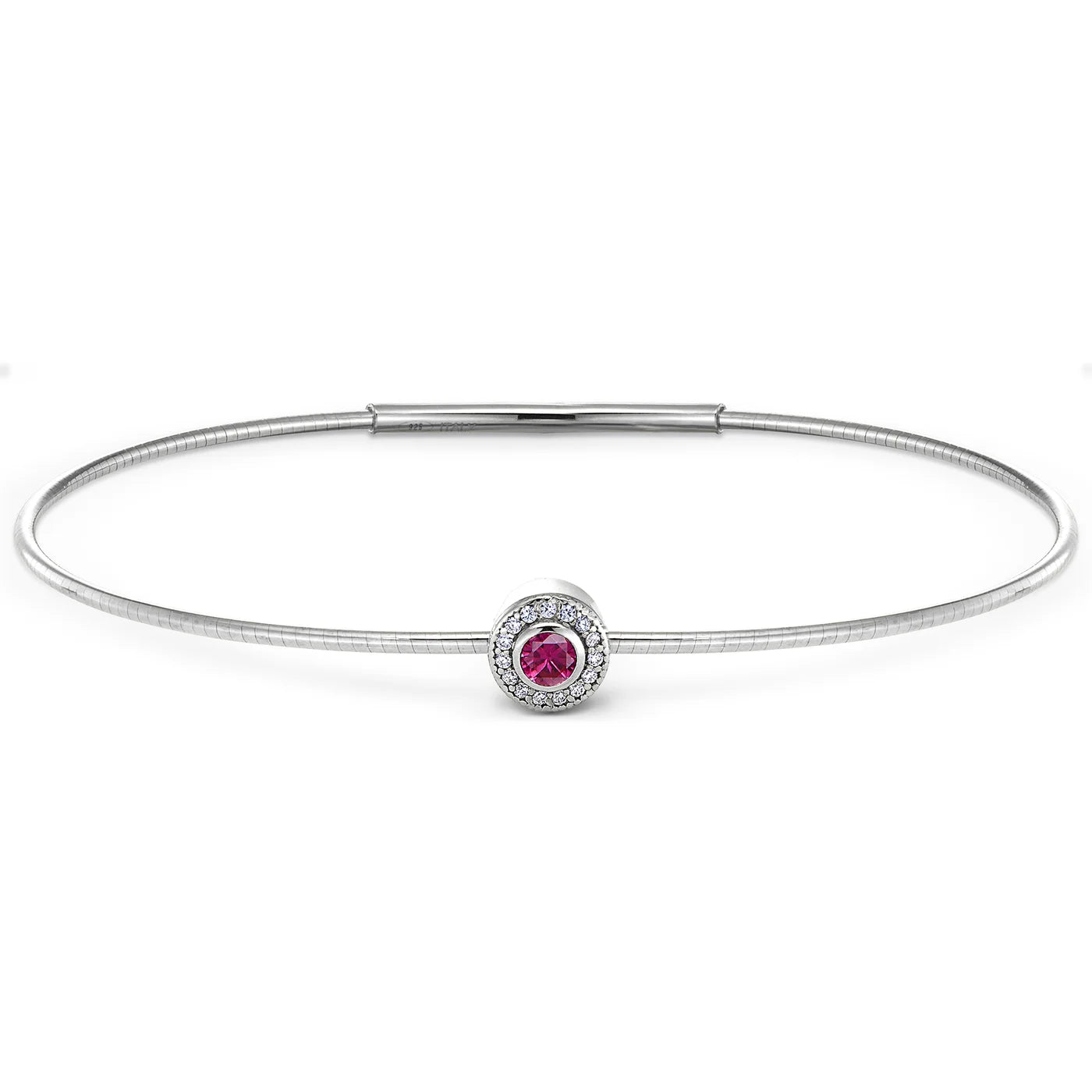 Women’s infinity bracelet-Birth Gems Garnet Bangle