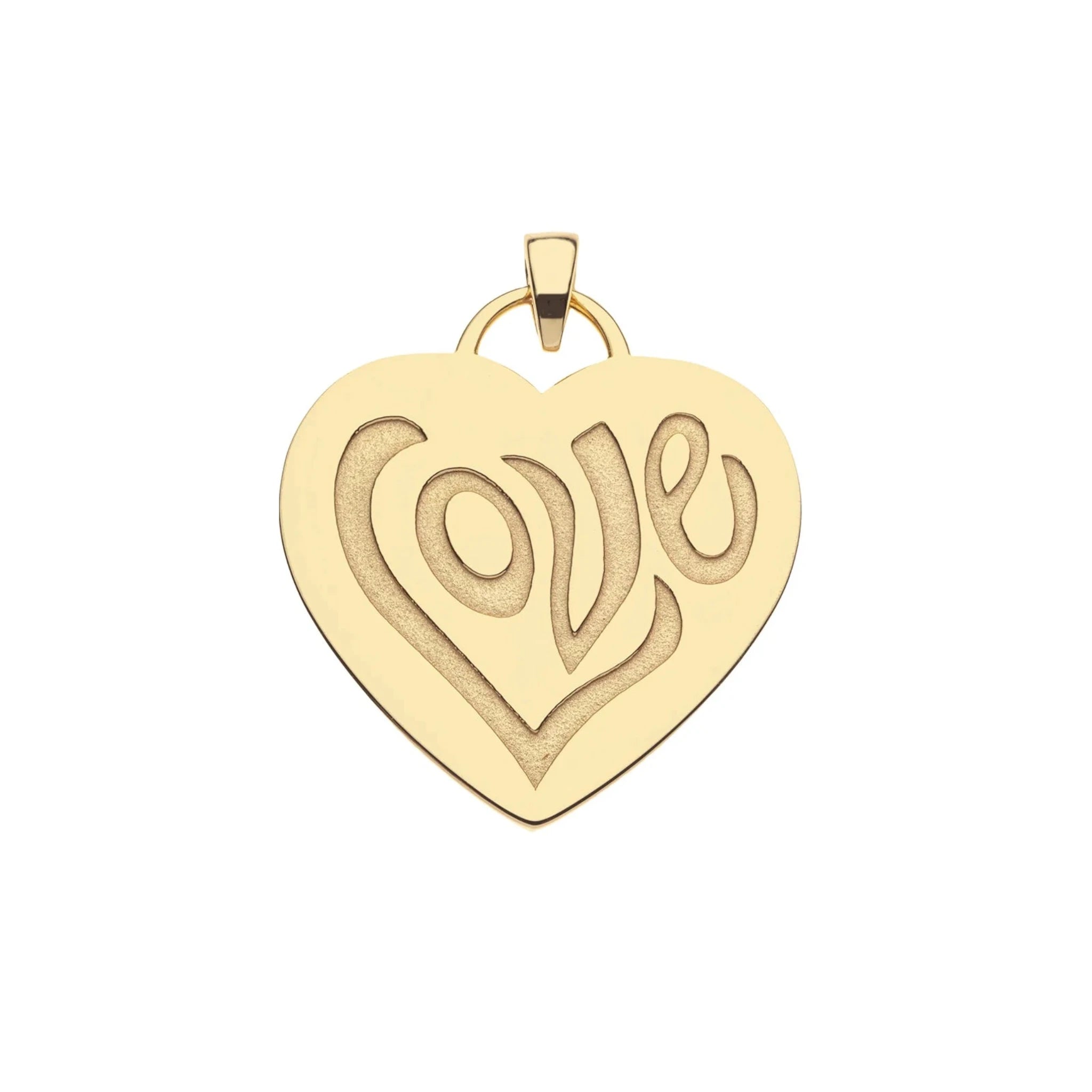 Women’s fashion necklace-Jane Win Never Enough LOVE Heart Pendant