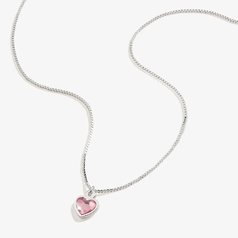 Women’s minimalist gold necklace-Rose Heart Necklace