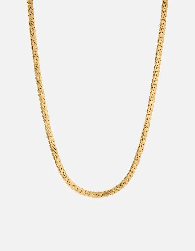 Women’s bohemian necklace-Metta Chain Necklace, Gold Vermeil