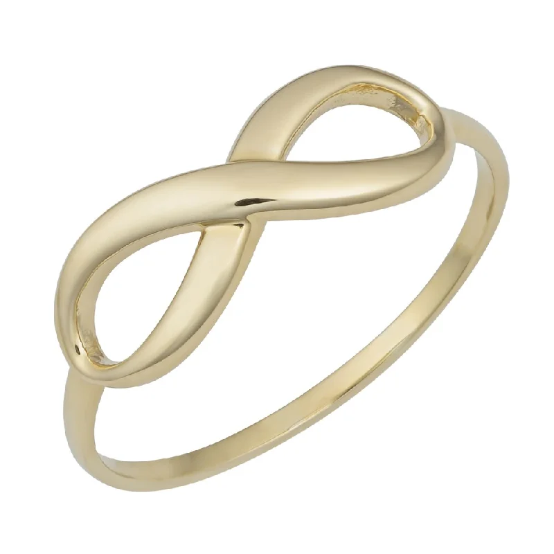 Women’s topaz ring-Fremada 10k Yellow Gold High Polish Infinity Ring (size 6 - 9)