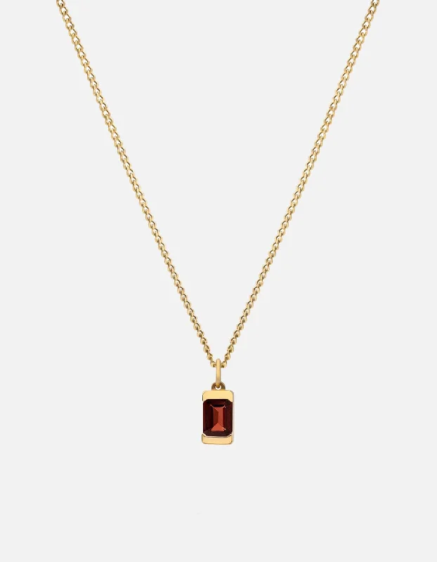 Women’s choker necklace-Valor Garnet Necklace, 14k Gold