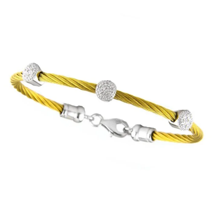 Women’s diamond bracelet set-Diamond Cable Bangle