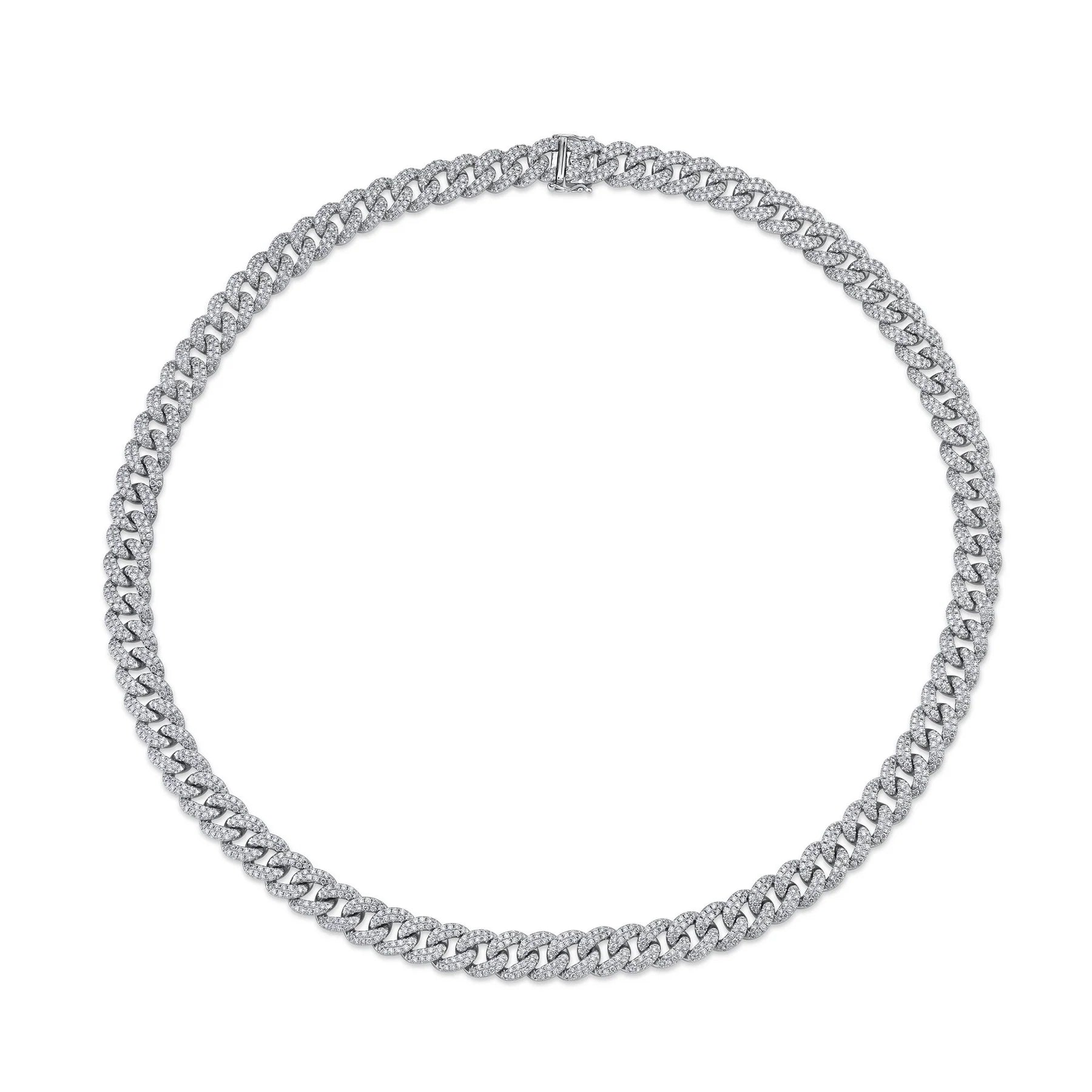 Women’s eternity necklace-15.30ctw Diamond Pave Link Necklace