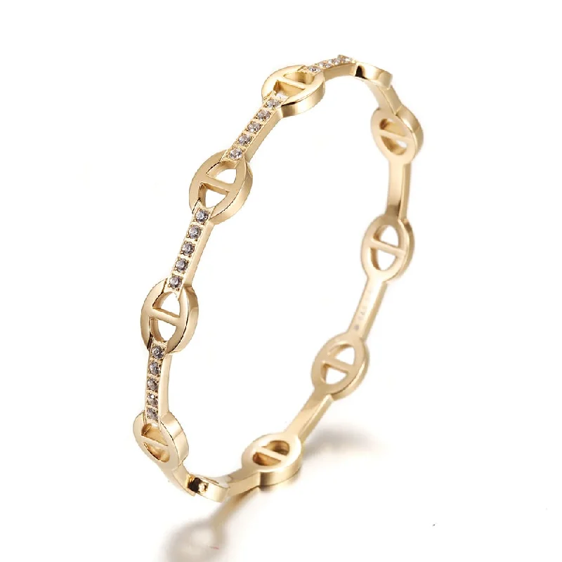 Women’s crystal bracelet-Marine Diamond Bangle