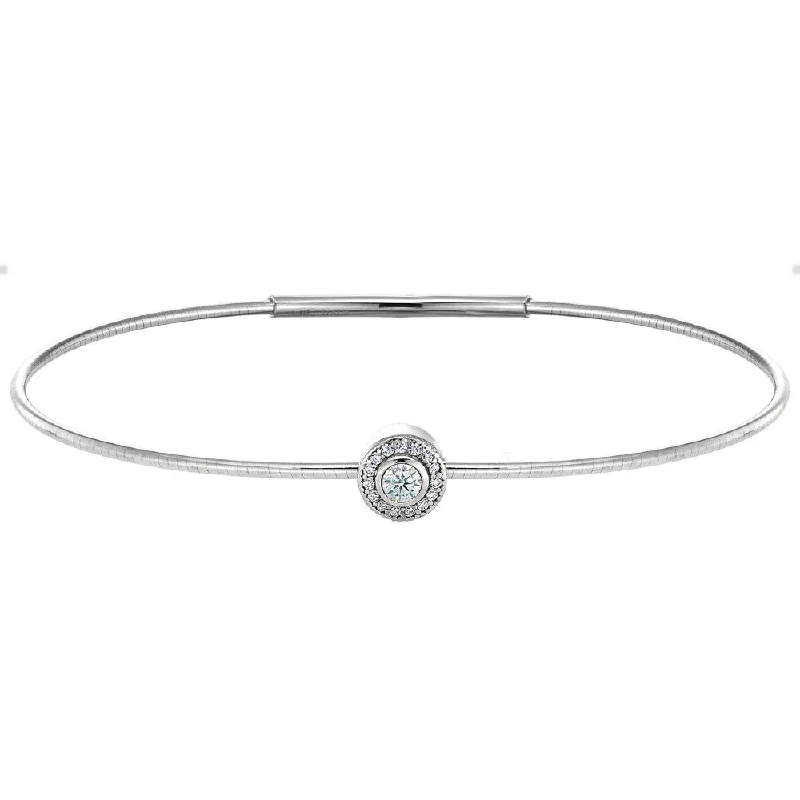 Women’s bracelet with charms-Birth Gems Diamond Bangle