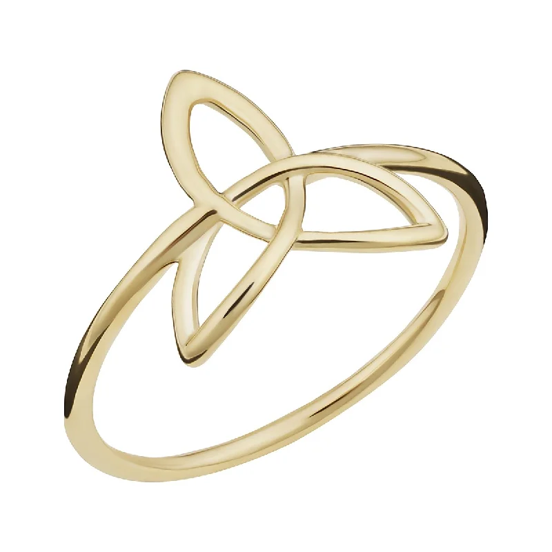 Women’s ruby ring-14k Yellow Gold Trinity Celtic Knot Ring