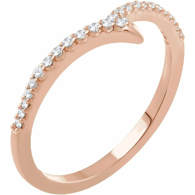 Women’s modern ring-14K Rose Gold 1/6 CTW Diamond Ring for Women