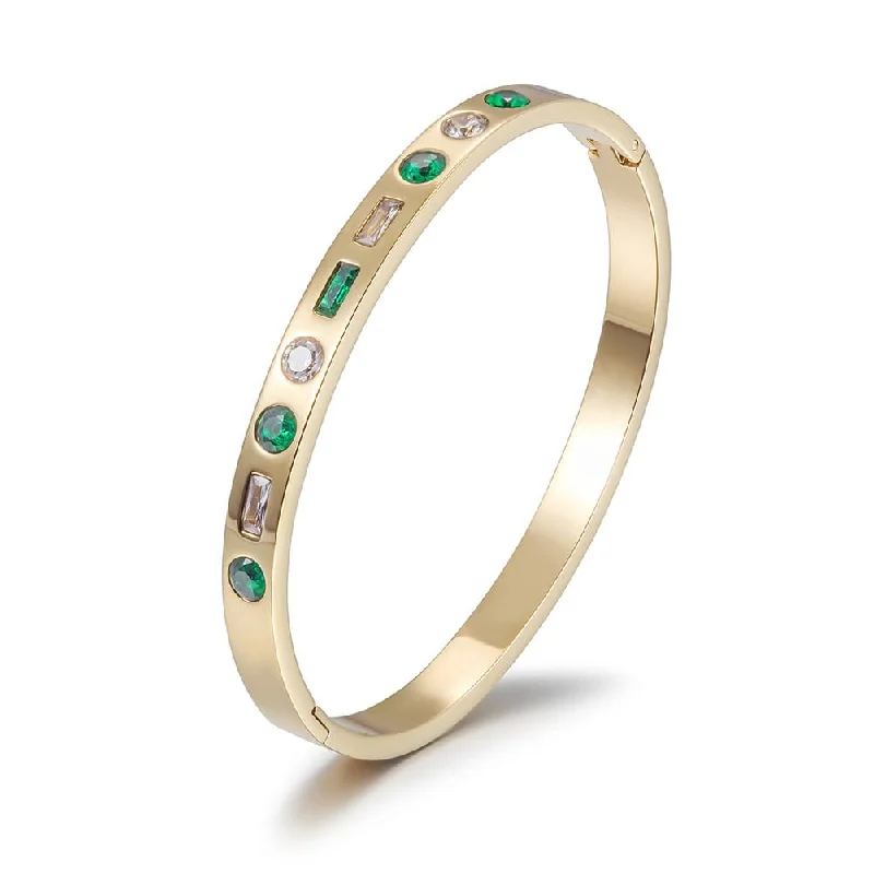 Women’s personalized bracelet-Esmeralda - Emerald Bangle