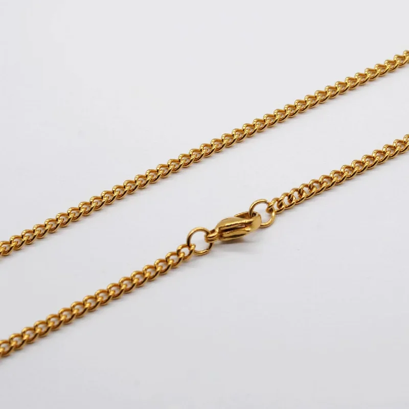 3mm * 55cm Gold Curb Necklace