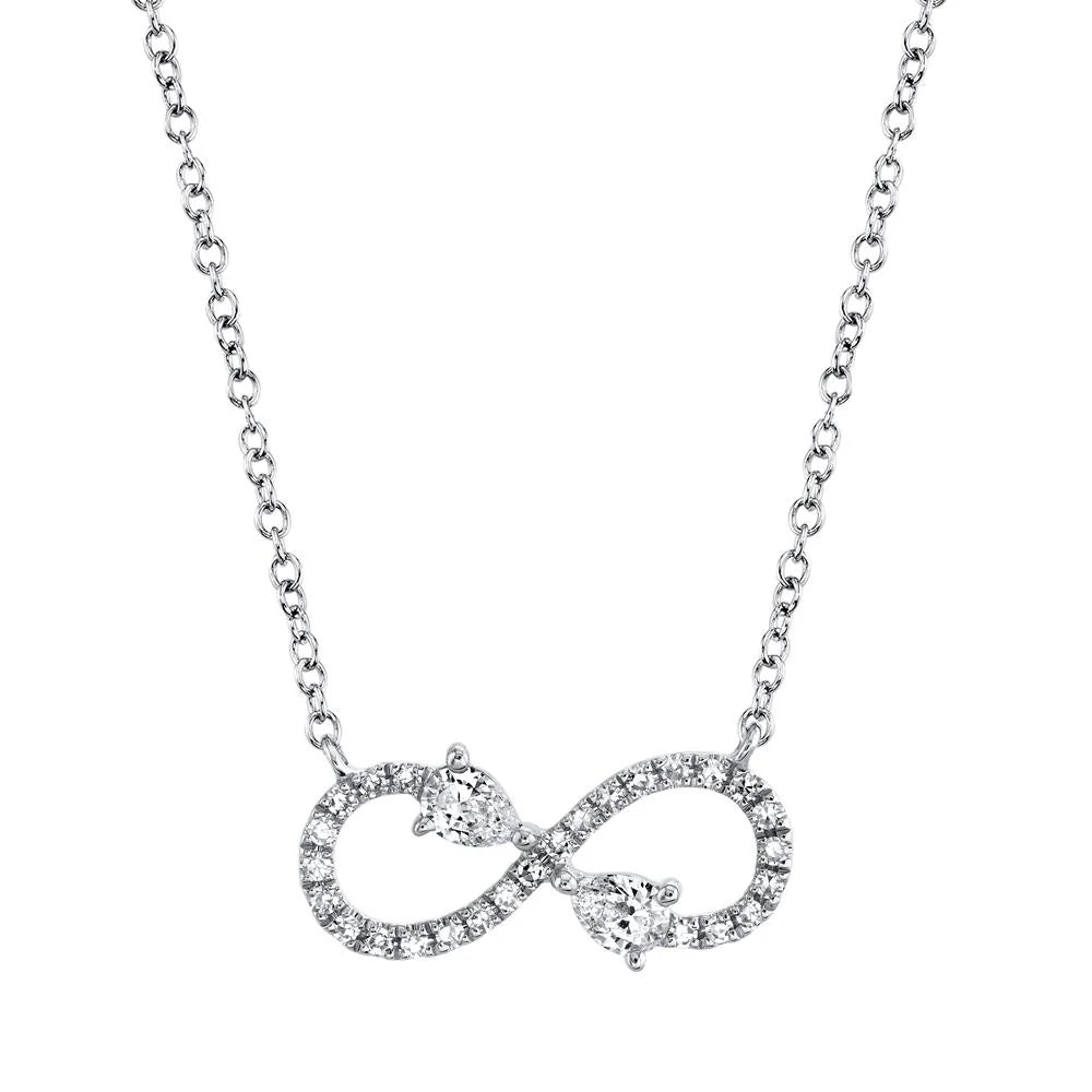 Women’s birthstone necklace-0.22ctw Diamond Infinity Necklace