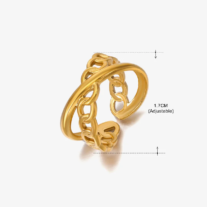 Golden X Ring