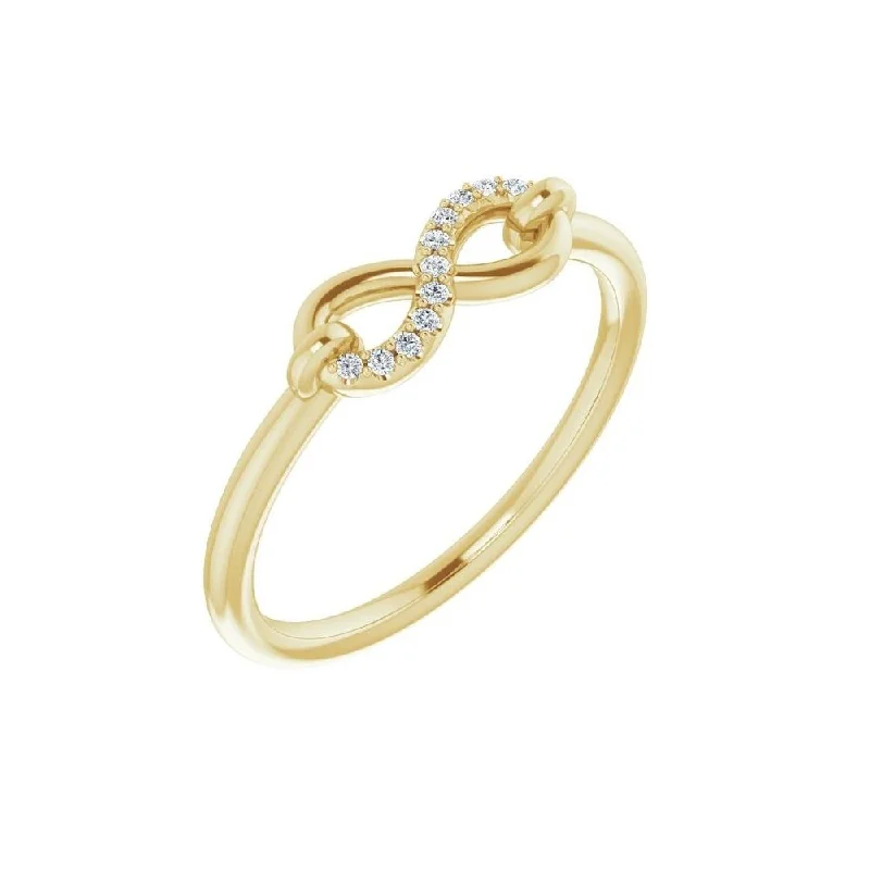 Women’s matching ring-14K Yellow Gold .04 CTW Diamond Infinity-Inspired Ring for Women