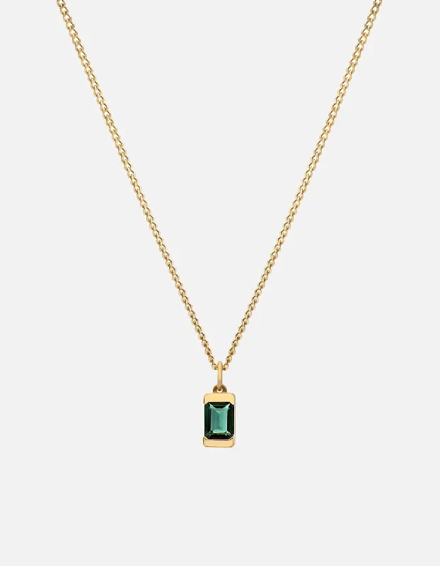 Women’s simple necklace-Valor Quartz Necklace, Gold