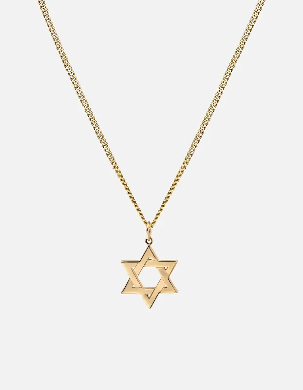 Women’s gemstone necklace set-Star of David I Necklace, Gold Vermeil